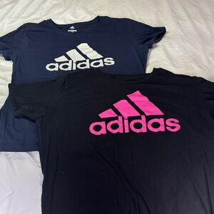 Adidas Women’s Navy and Black T-Shirts